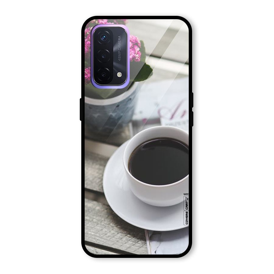 Flower And Blend Glass Back Case for Oppo A74 5G