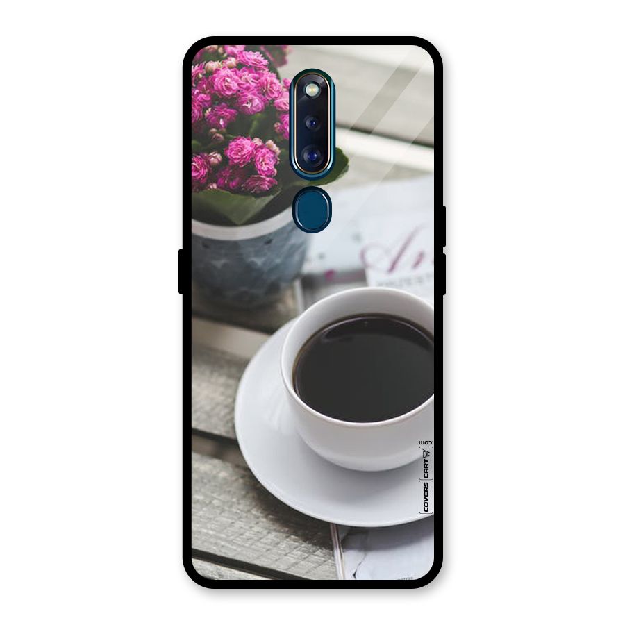 Flower And Blend Glass Back Case for Oppo F11 Pro