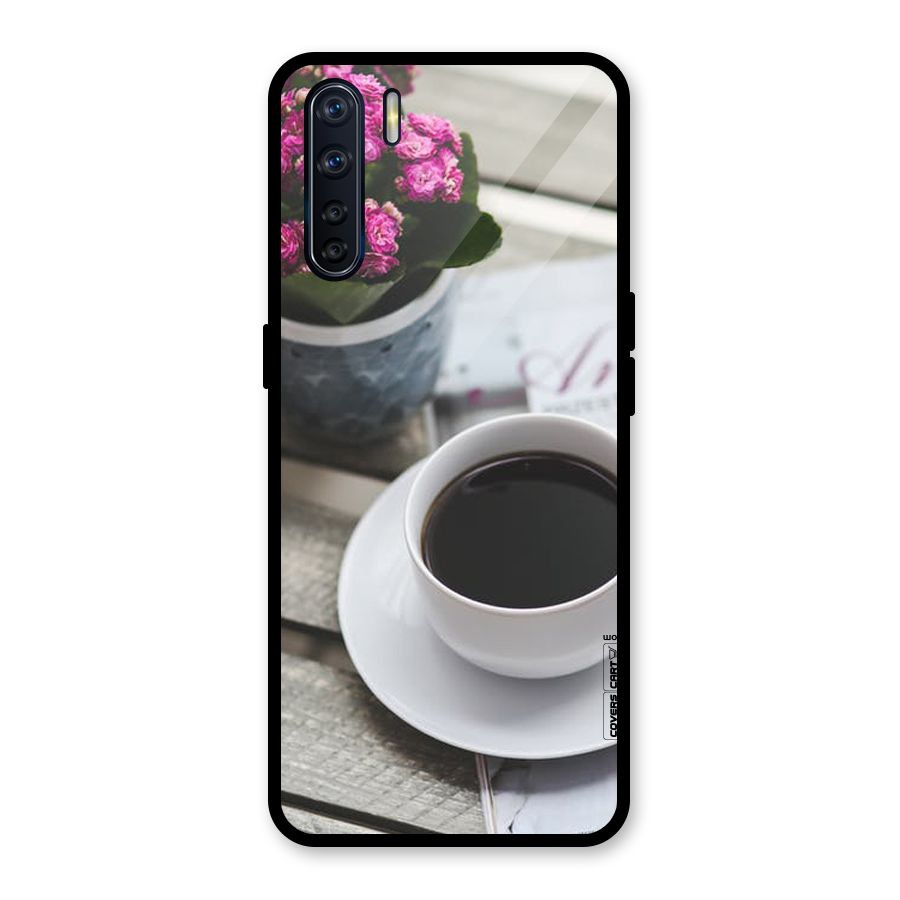 Flower And Blend Glass Back Case for Oppo F15