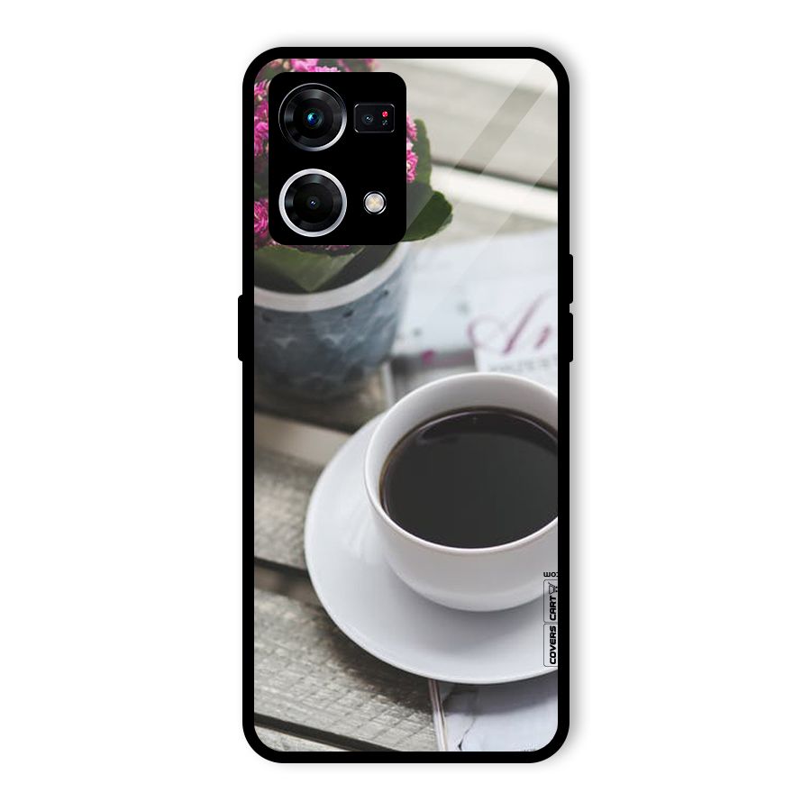 Flower And Blend Glass Back Case for Oppo F21s Pro 4G
