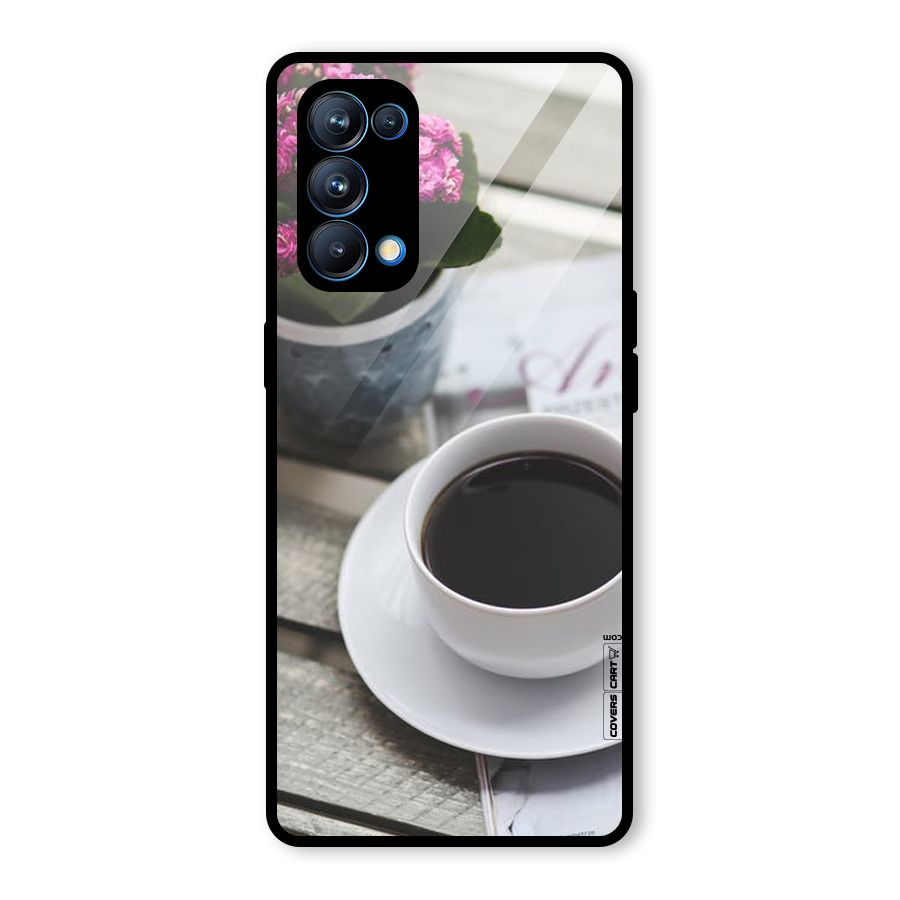 Flower And Blend Glass Back Case for Oppo Reno5 Pro 5G