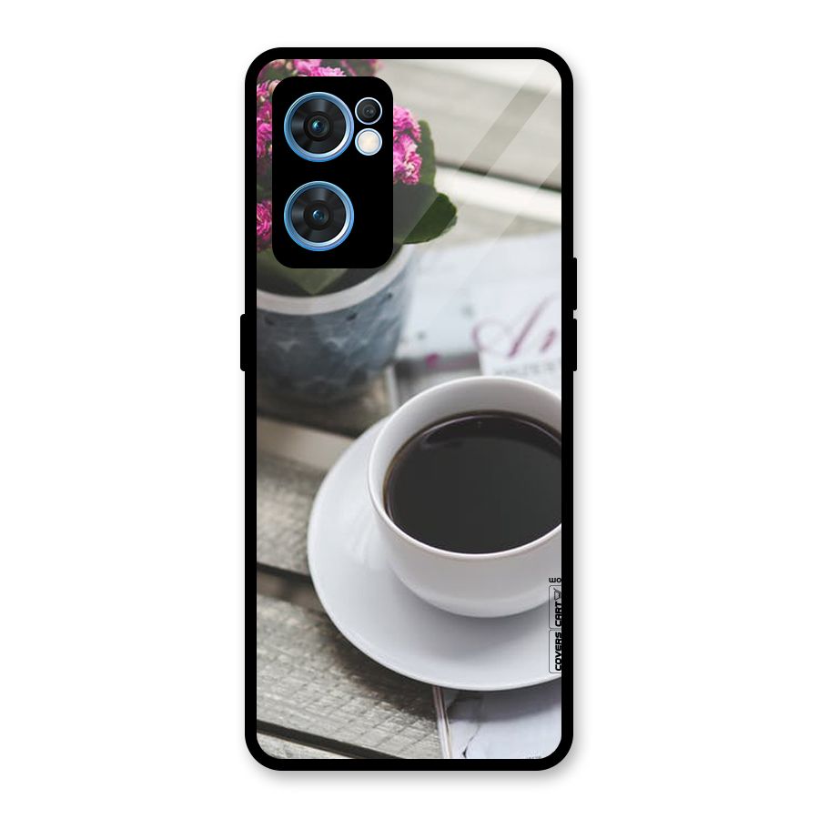 Flower And Blend Glass Back Case for Oppo Reno7 5G