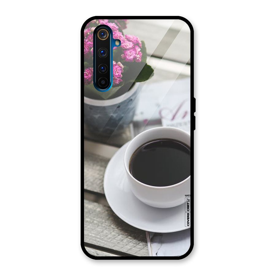 Flower And Blend Glass Back Case for Realme 6 Pro