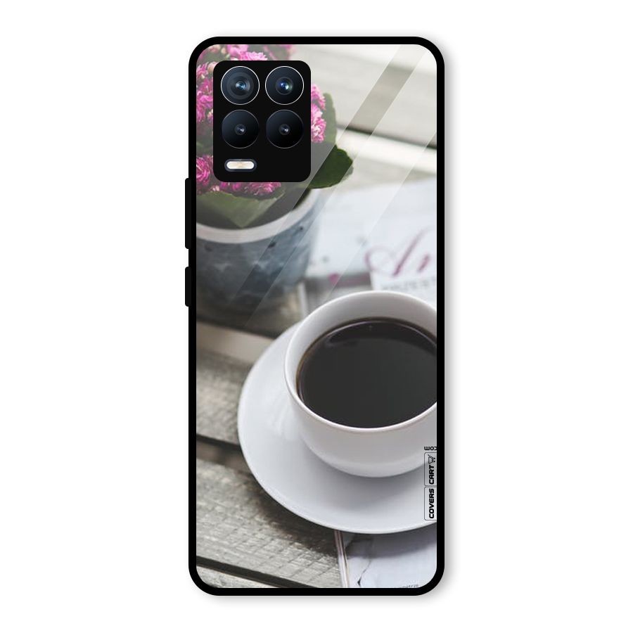 Flower And Blend Glass Back Case for Realme 8 Pro