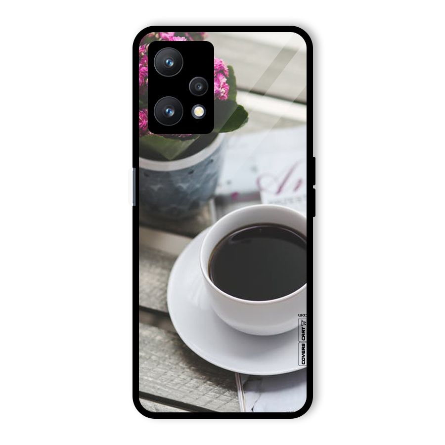 Flower And Blend Glass Back Case for Realme 9 Pro 5G