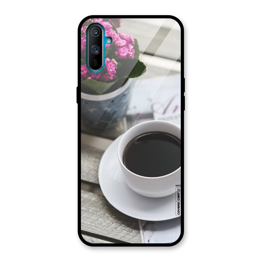 Flower And Blend Glass Back Case for Realme C3