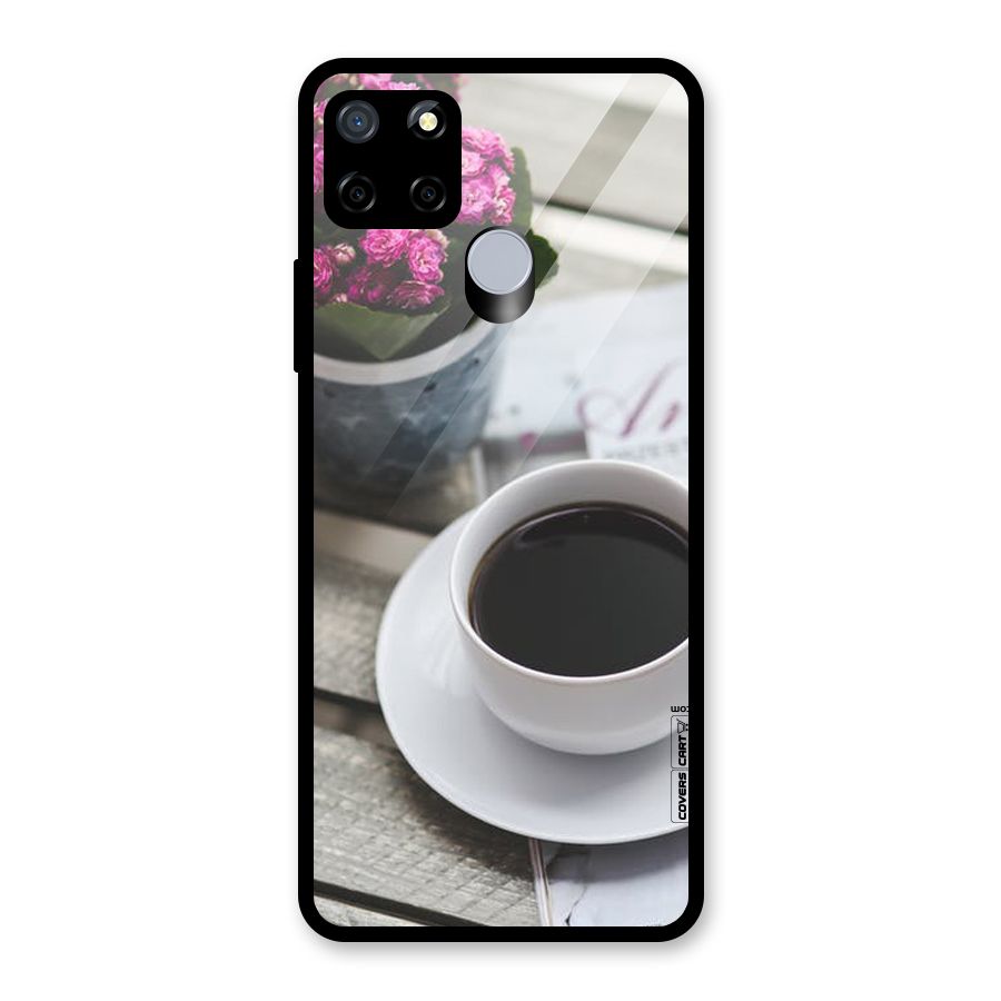 Flower And Blend Glass Back Case for Realme Narzo 20
