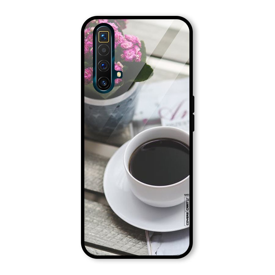 Flower And Blend Glass Back Case for Realme X3