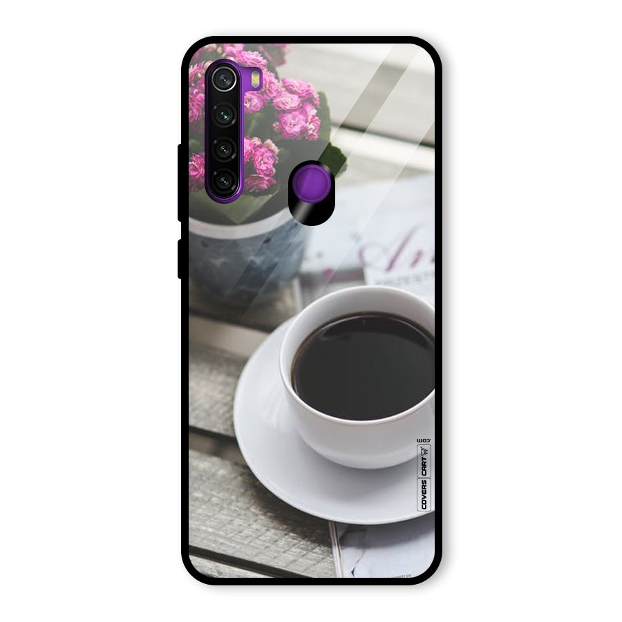 Flower And Blend Glass Back Case for Redmi Note 8