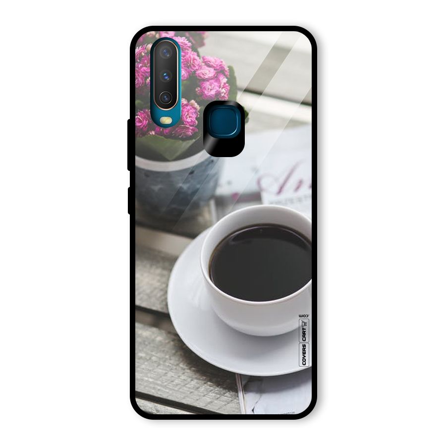 Flower And Blend Glass Back Case for Vivo U10
