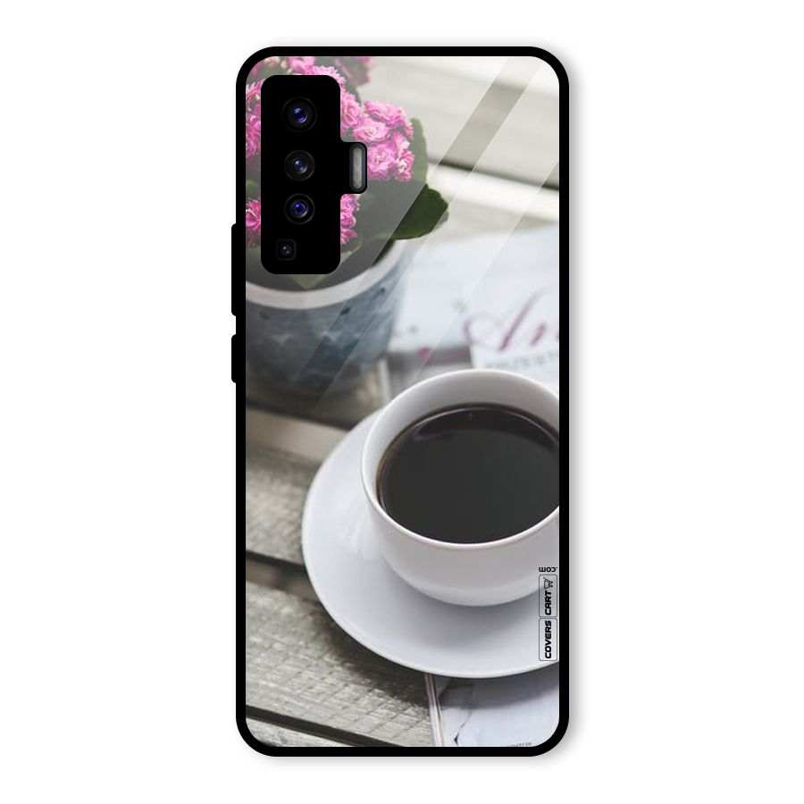 Flower And Blend Glass Back Case for Vivo X50
