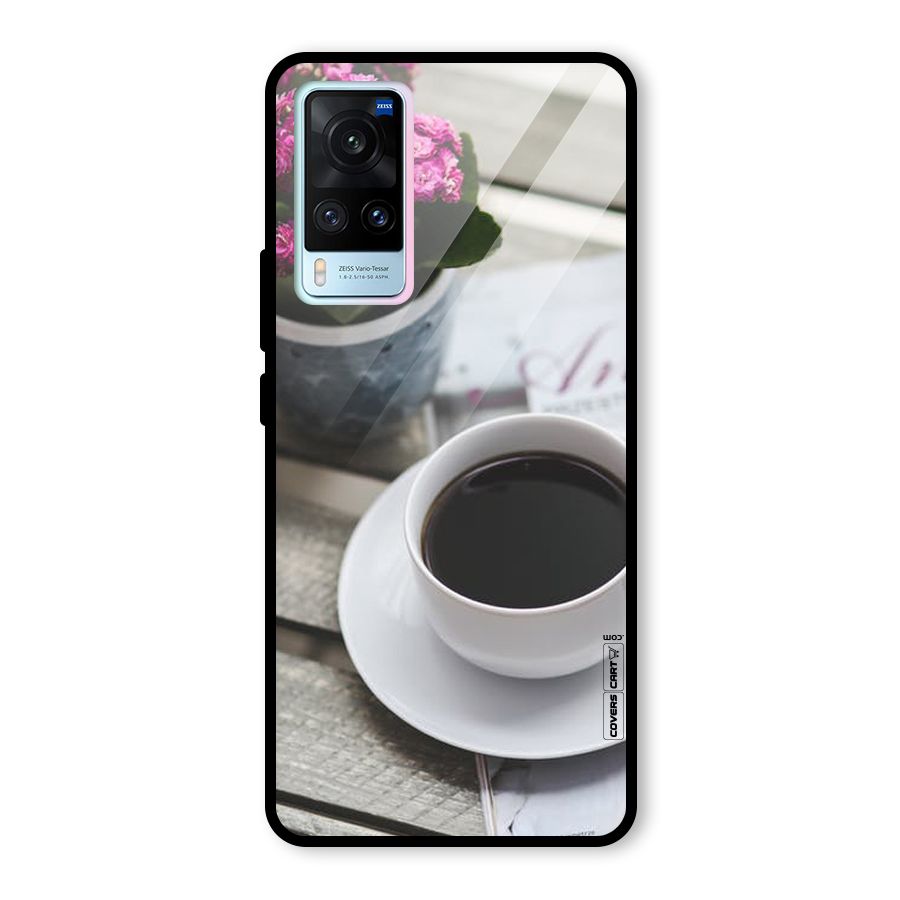 Flower And Blend Glass Back Case for Vivo X60