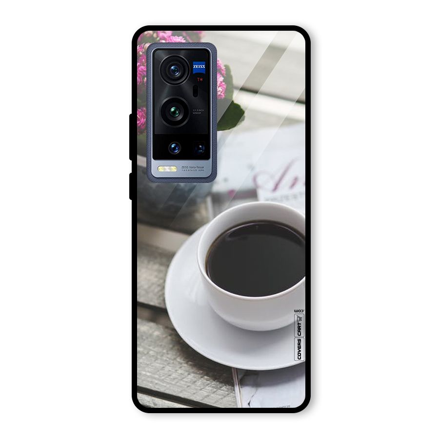 Flower And Blend Glass Back Case for Vivo X60 Pro Plus