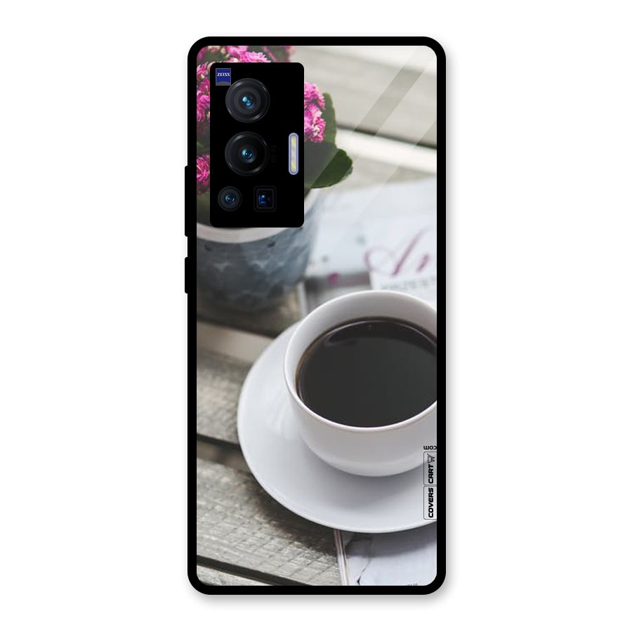 Flower And Blend Glass Back Case for Vivo X70 Pro