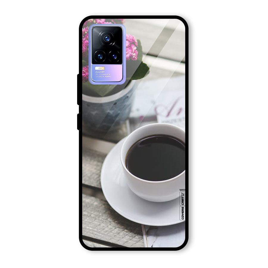 Flower And Blend Glass Back Case for Vivo Y73