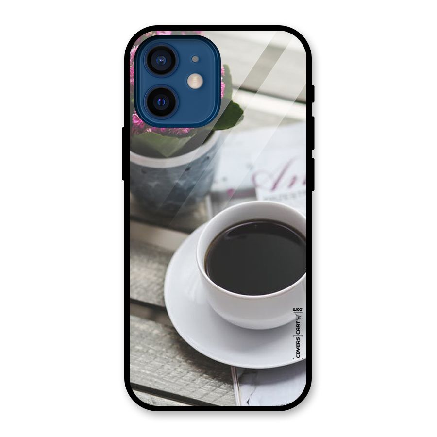 Flower And Blend Glass Back Case for iPhone 12 Mini