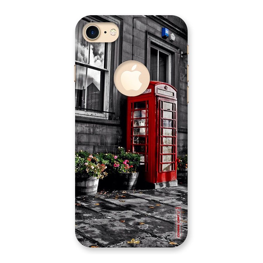 Flower And Booth Back Case for iPhone 8 Logo Cut