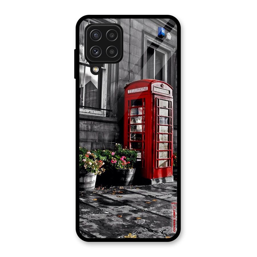 Flower And Booth Glass Back Case for Galaxy A22 4G