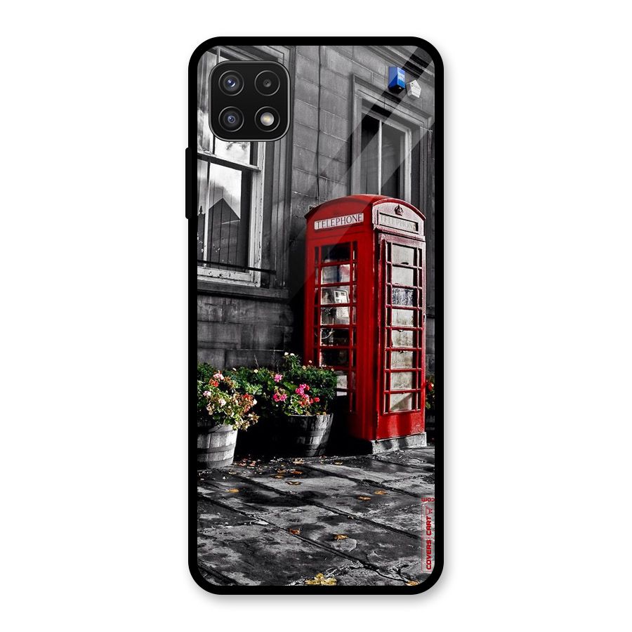 Flower And Booth Glass Back Case for Galaxy A22 5G