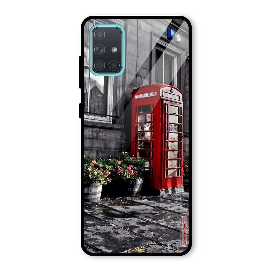 Flower And Booth Glass Back Case for Galaxy A71