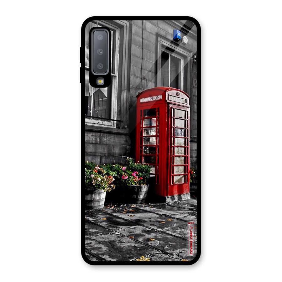 Flower And Booth Glass Back Case for Galaxy A7 (2018)
