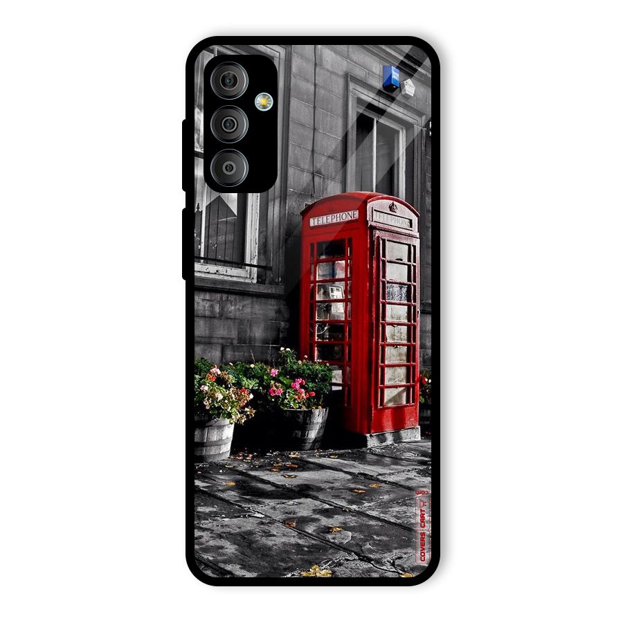 Flower And Booth Glass Back Case for Galaxy F23