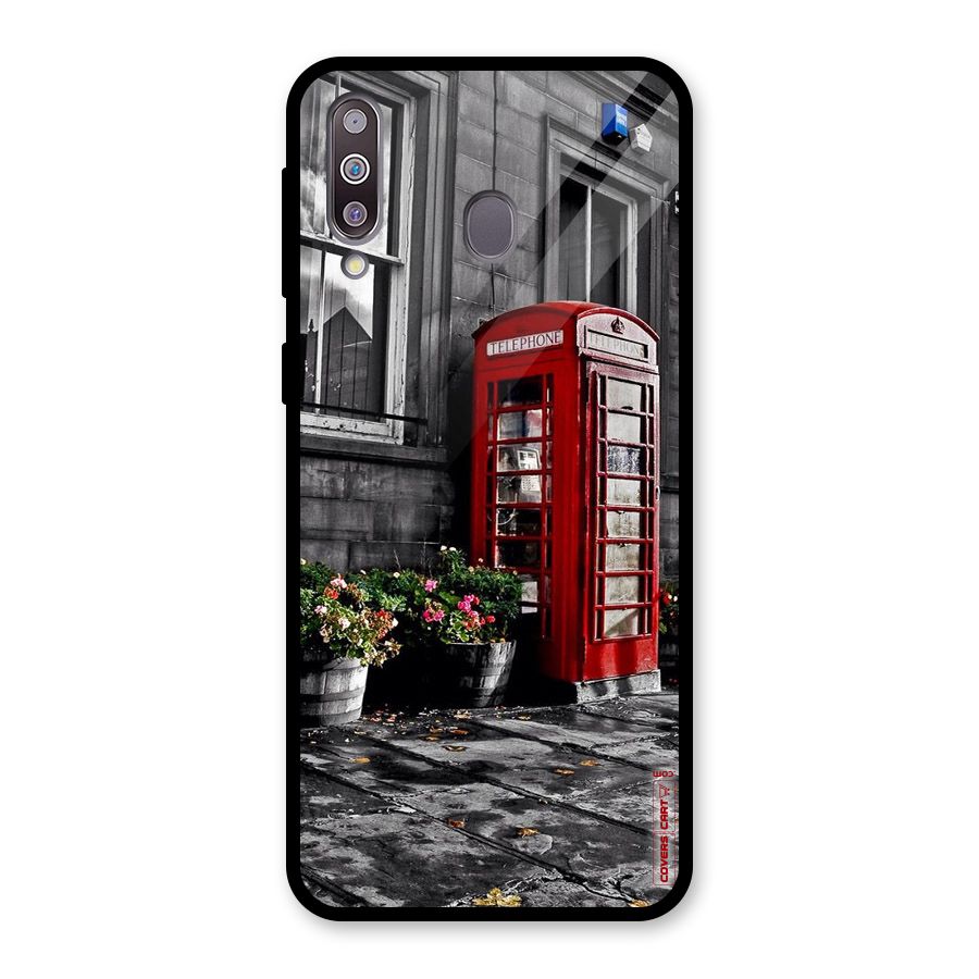 Flower And Booth Glass Back Case for Galaxy M30