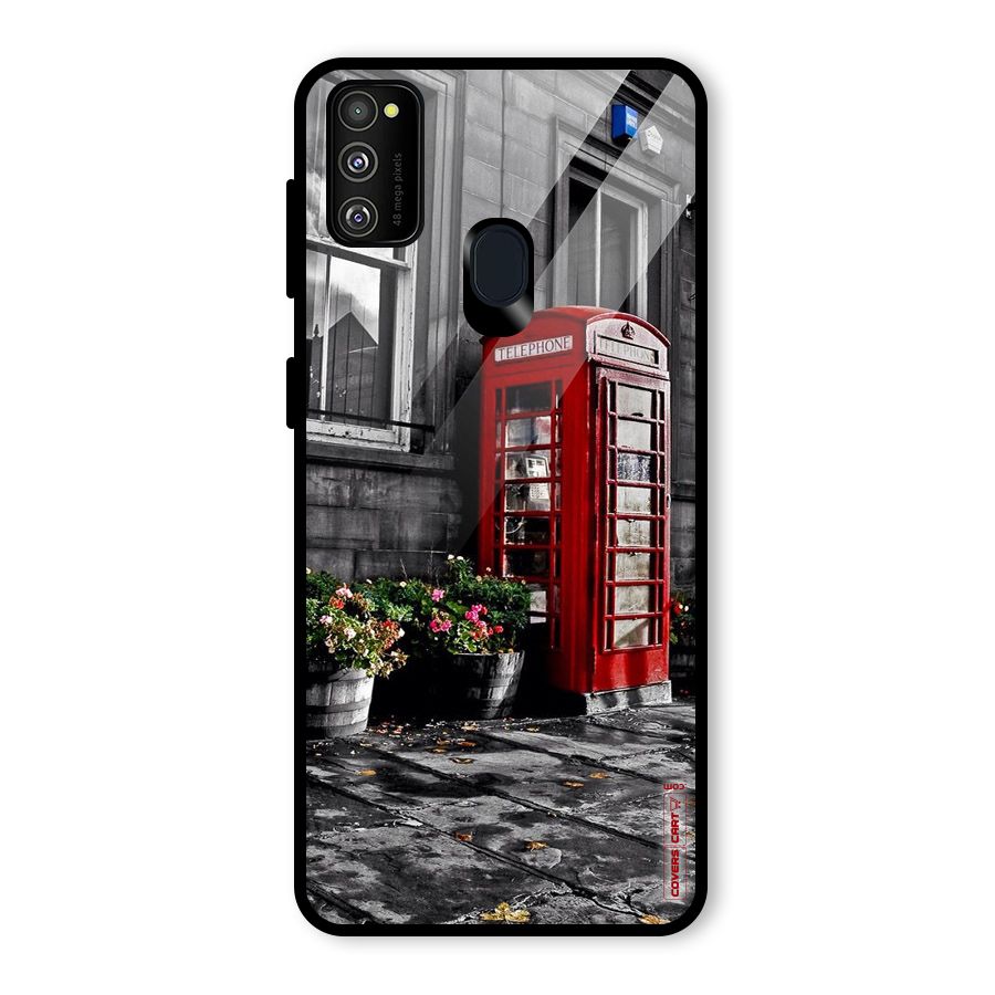 Flower And Booth Glass Back Case for Galaxy M30s