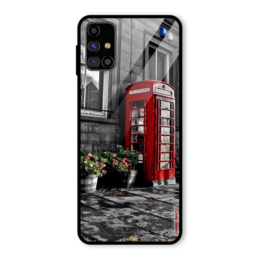 Flower And Booth Glass Back Case for Galaxy M31s