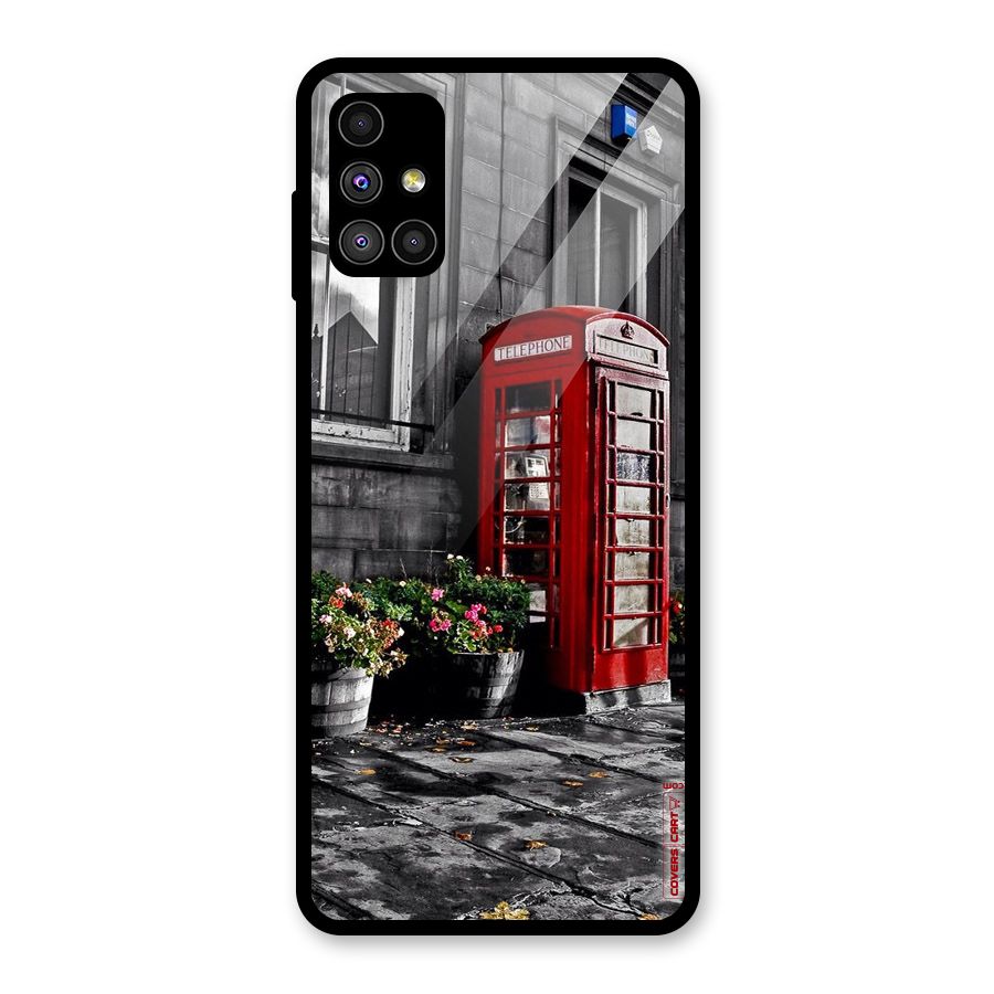 Flower And Booth Glass Back Case for Galaxy M51