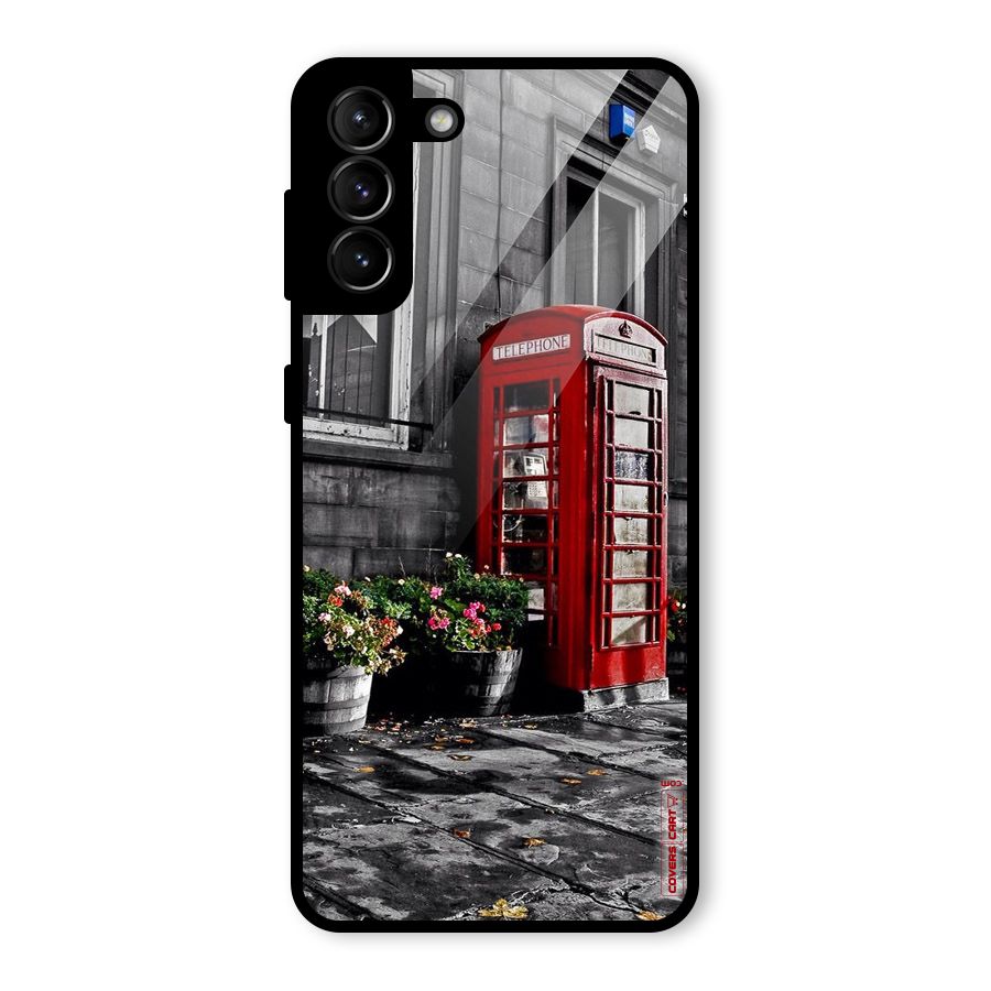 Flower And Booth Glass Back Case for Galaxy S21 Plus