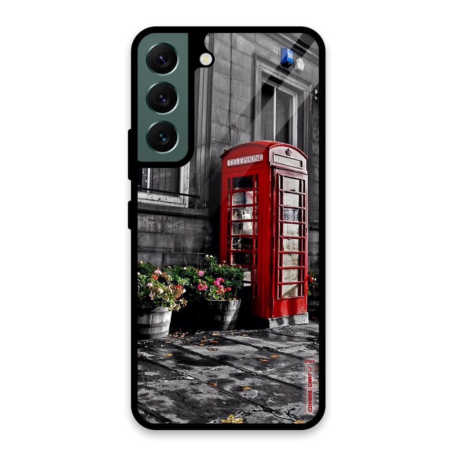 Flower And Booth Glass Back Case for Galaxy S22 5G