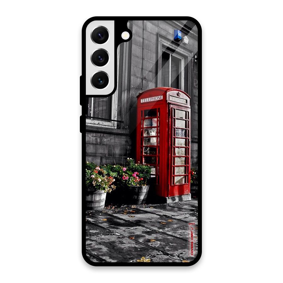 Flower And Booth Glass Back Case for Galaxy S22 Plus 5G