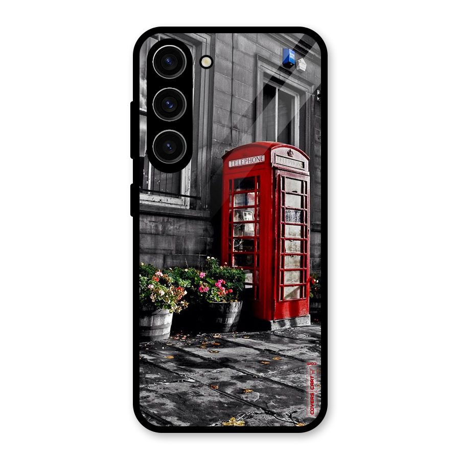 Flower And Booth Glass Back Case for Galaxy S23