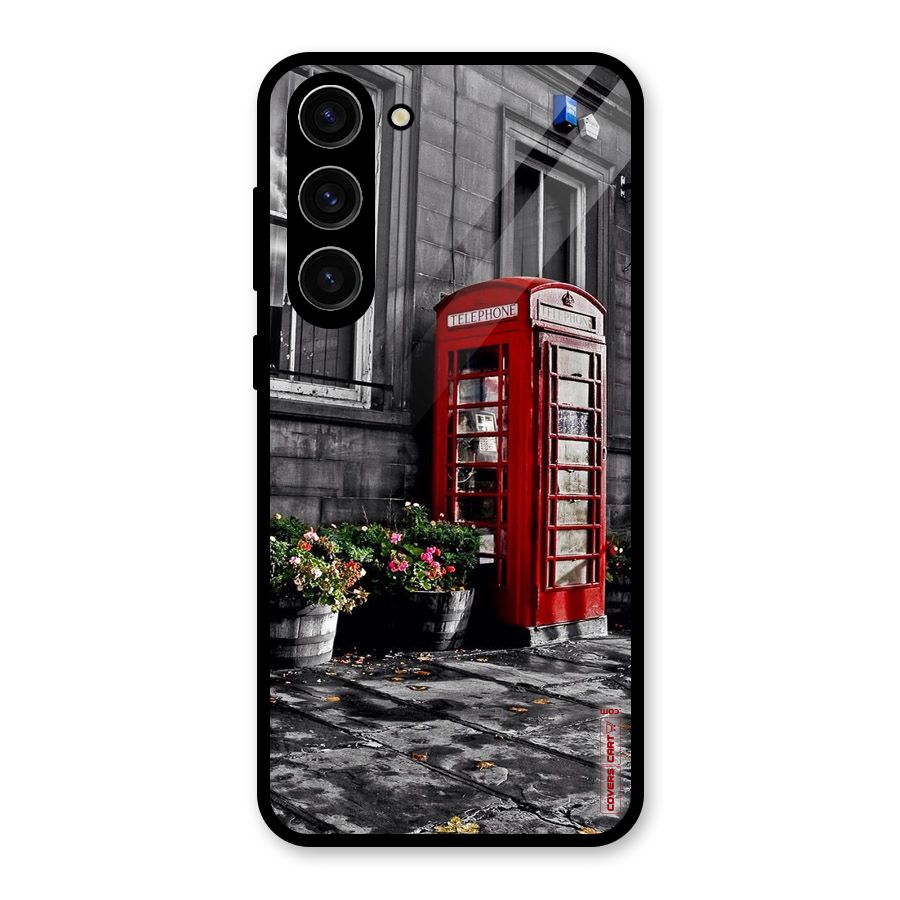 Flower And Booth Glass Back Case for Galaxy S23 Plus