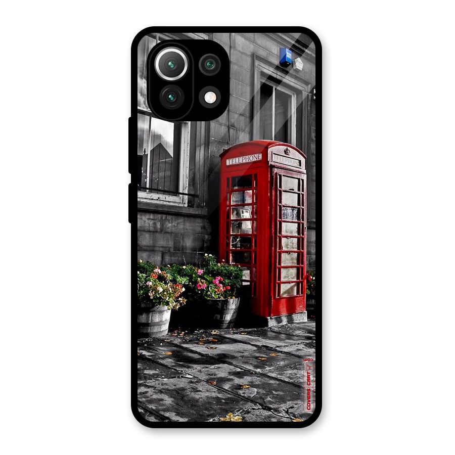 Flower And Booth Glass Back Case for Mi 11 Lite