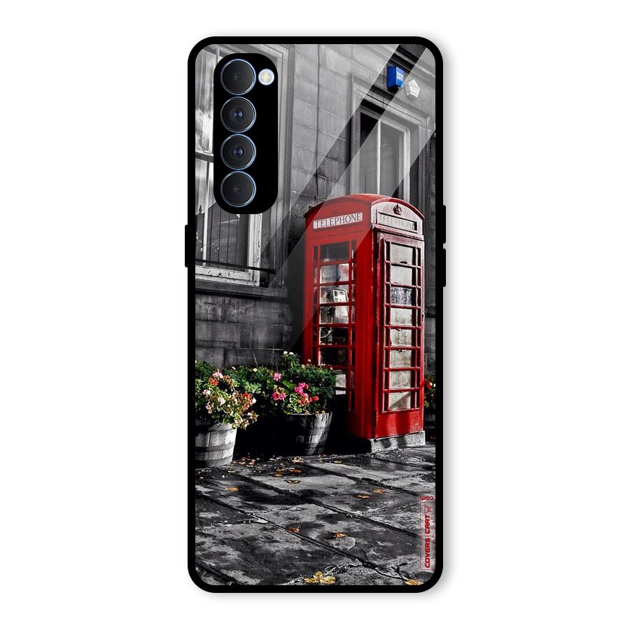 Flower And Booth Glass Back Case for Oppo Reno4 Pro