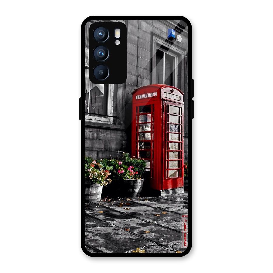 Flower And Booth Glass Back Case for Oppo Reno6 5G