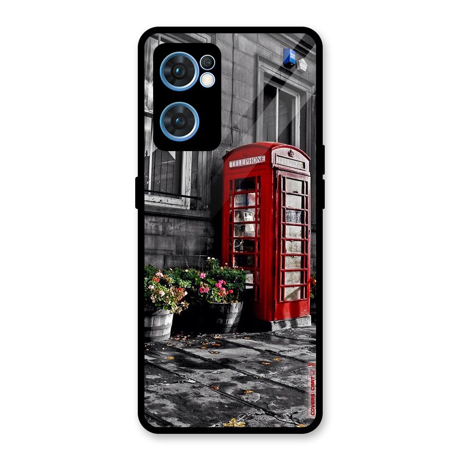 Flower And Booth Glass Back Case for Oppo Reno7 5G