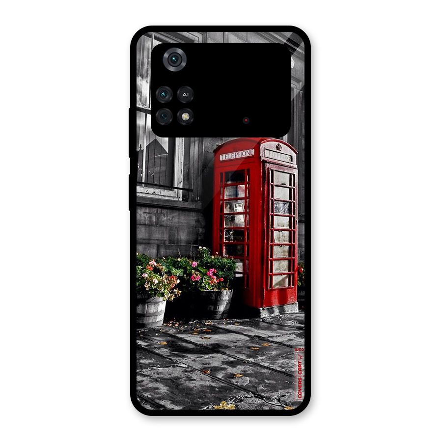Flower And Booth Glass Back Case for Poco M4 Pro 4G