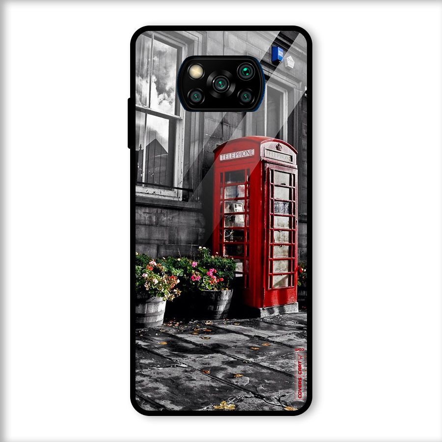 Flower And Booth Glass Back Case for Poco X3