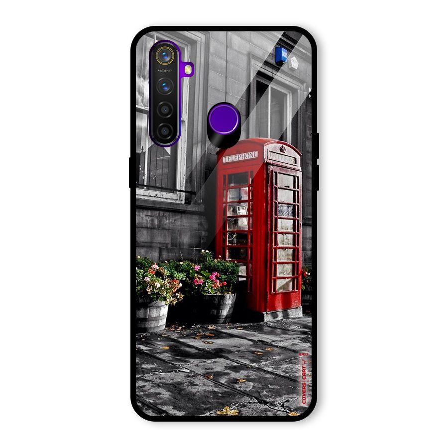 Flower And Booth Glass Back Case for Realme 5 Pro