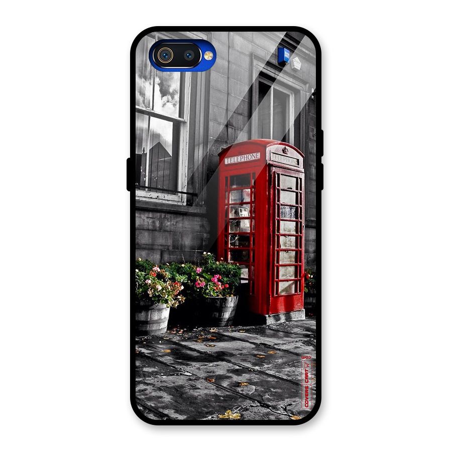 Flower And Booth Glass Back Case for Realme C2