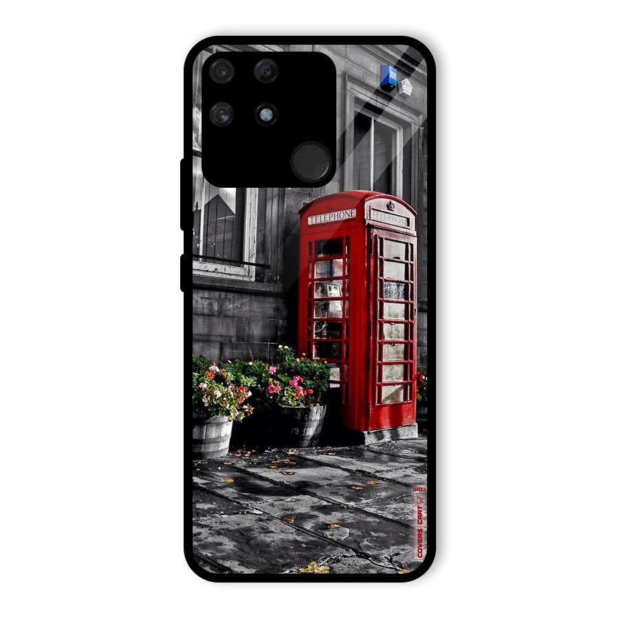 Flower And Booth Glass Back Case for Realme Narzo 50A