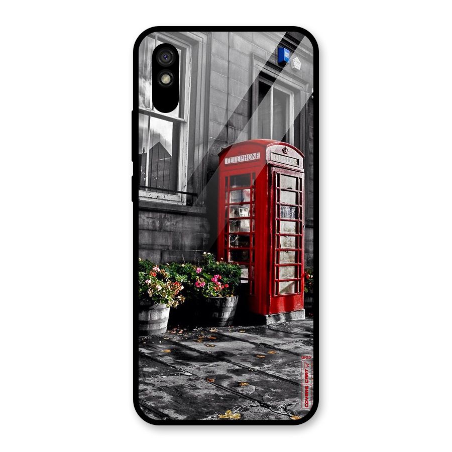 Flower And Booth Glass Back Case for Redmi 9i