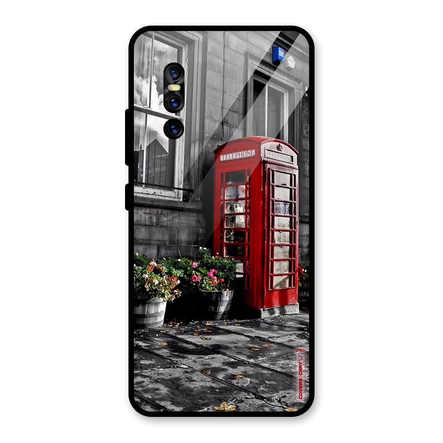 Flower And Booth Glass Back Case for Vivo V15 Pro