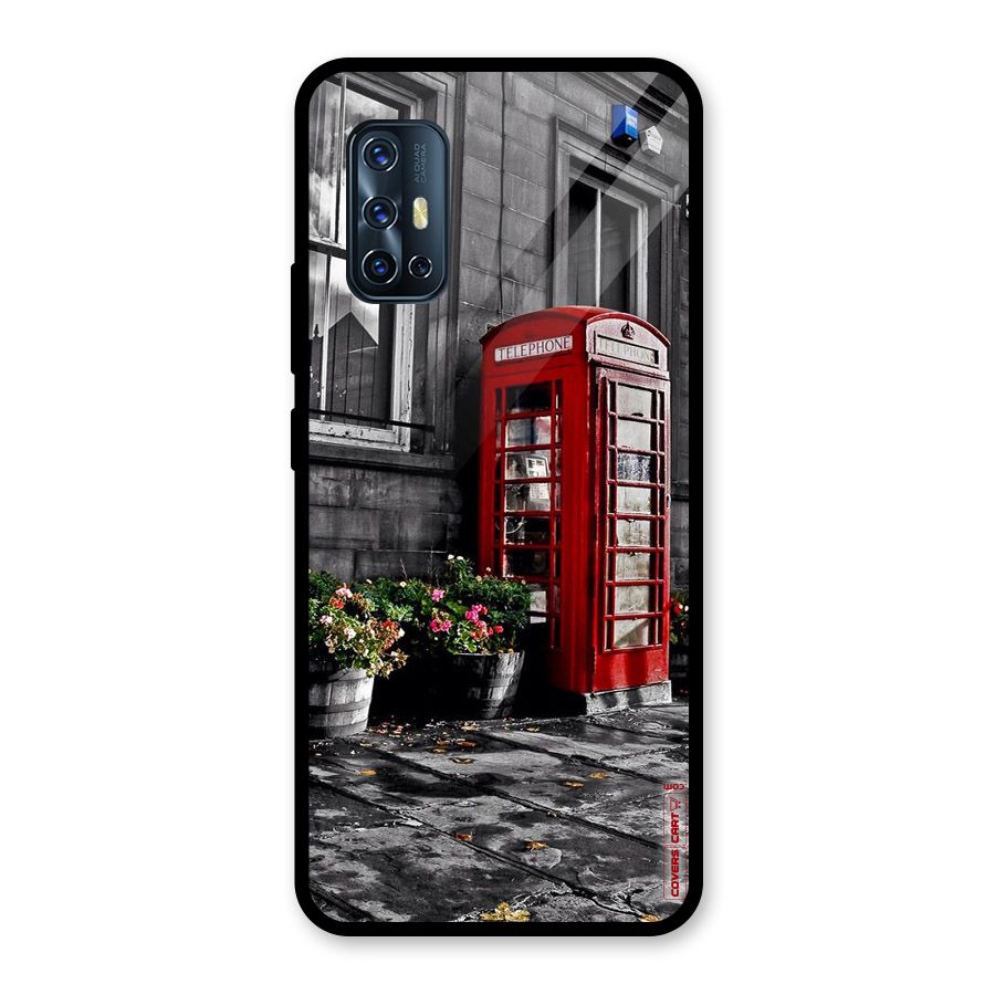 Flower And Booth Glass Back Case for Vivo V17