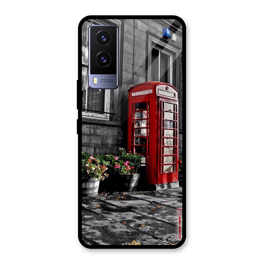 Flower And Booth Glass Back Case for Vivo V21e 5G