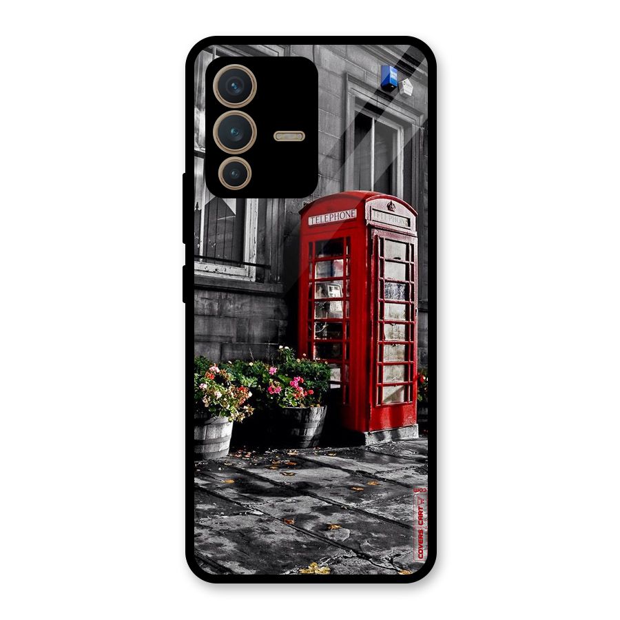 Flower And Booth Glass Back Case for Vivo V23 5G