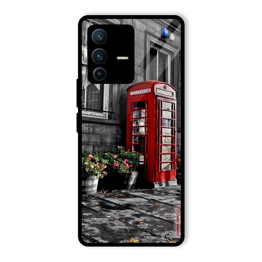Flower And Booth Glass Back Case for Vivo V23 Pro